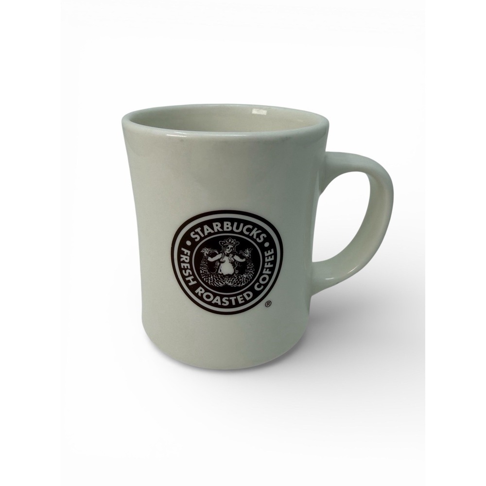 2008 Starbucks Coffee Mug Siren Mermaid Dual Logo Brown And Green 16 Oz